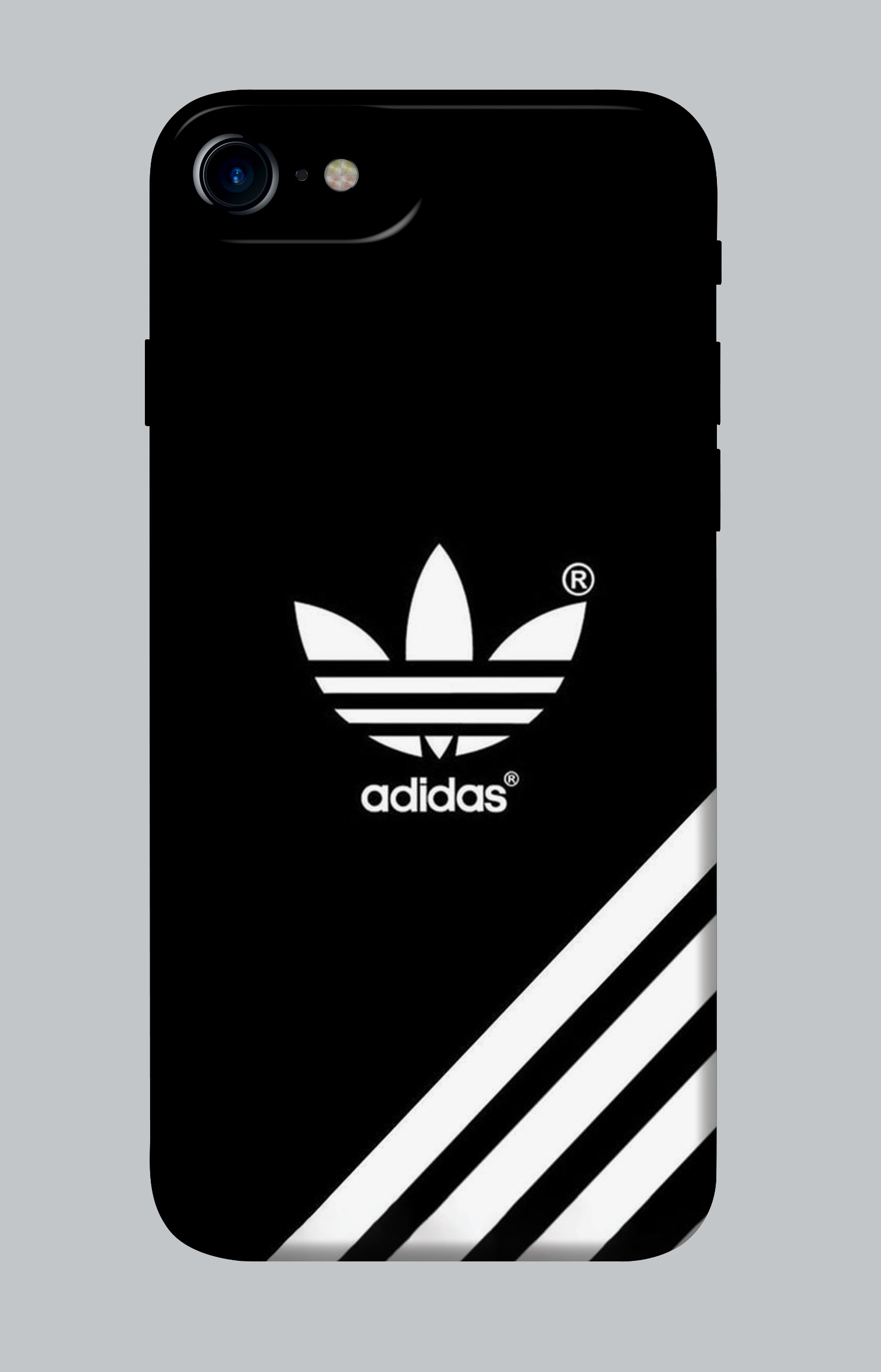 COVER MORBIDA IN TPU APPLE IPHONE 7-8 LOGHI NUOVE COVER 154 ADIDAS CON  LINEE - Phonecasing